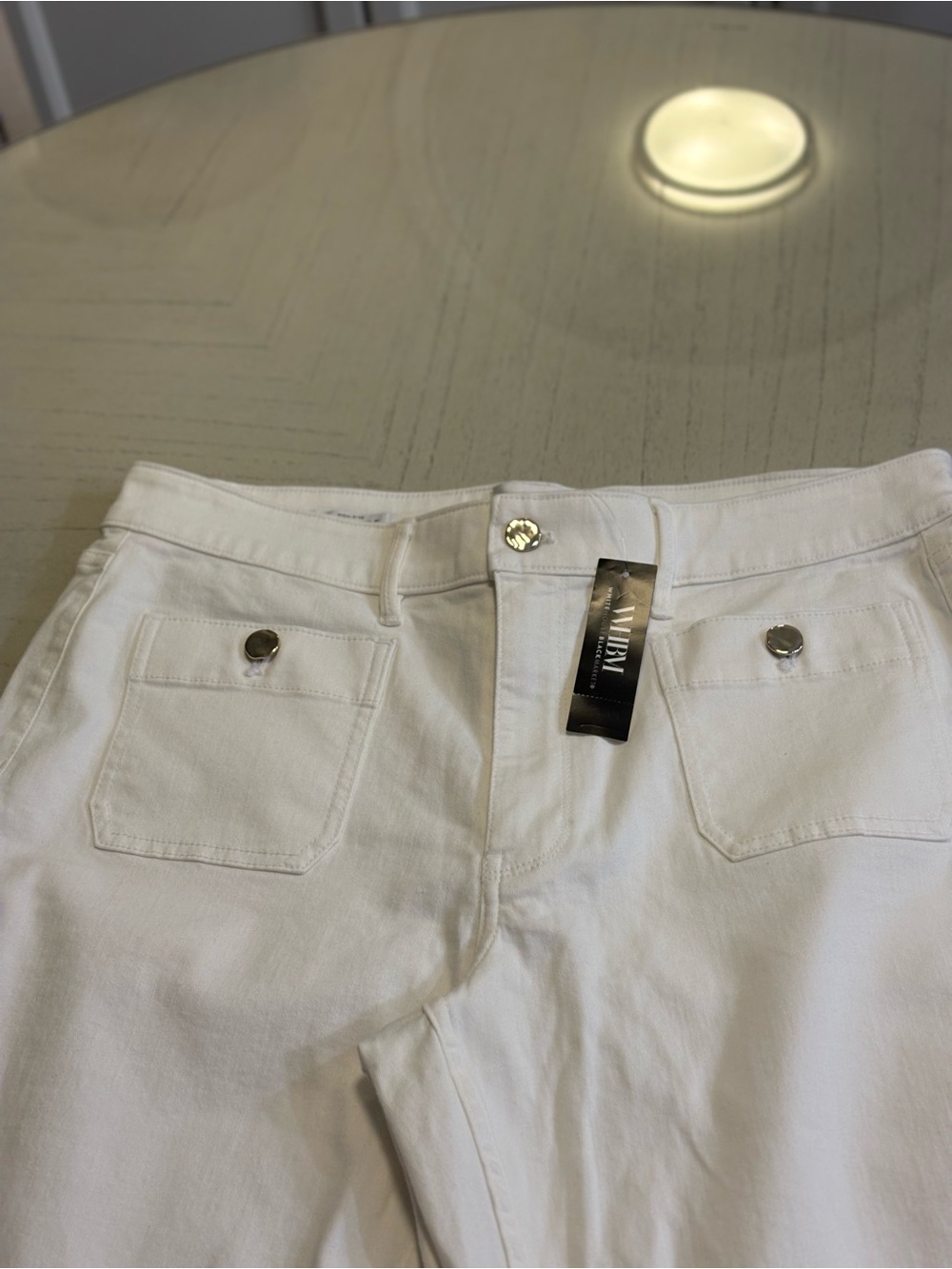 NWT White House Black Market Women’s White High-Rise Skinny Jeans SZ 12 $110 - Picture 5 of 14